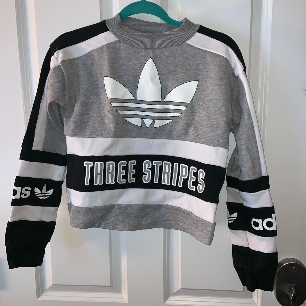 Adidas logo cropped sweatshirt